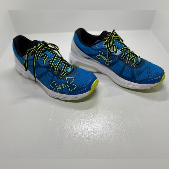 Men’s Under Armour Charged Bandit Blue White Athletic Running Shoes size 10.5 - Picture 2 of 10
